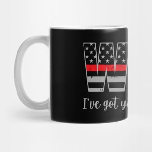 Firefighter Wife - Thin Red Line Flag - Firefighter Wife Gift Mug